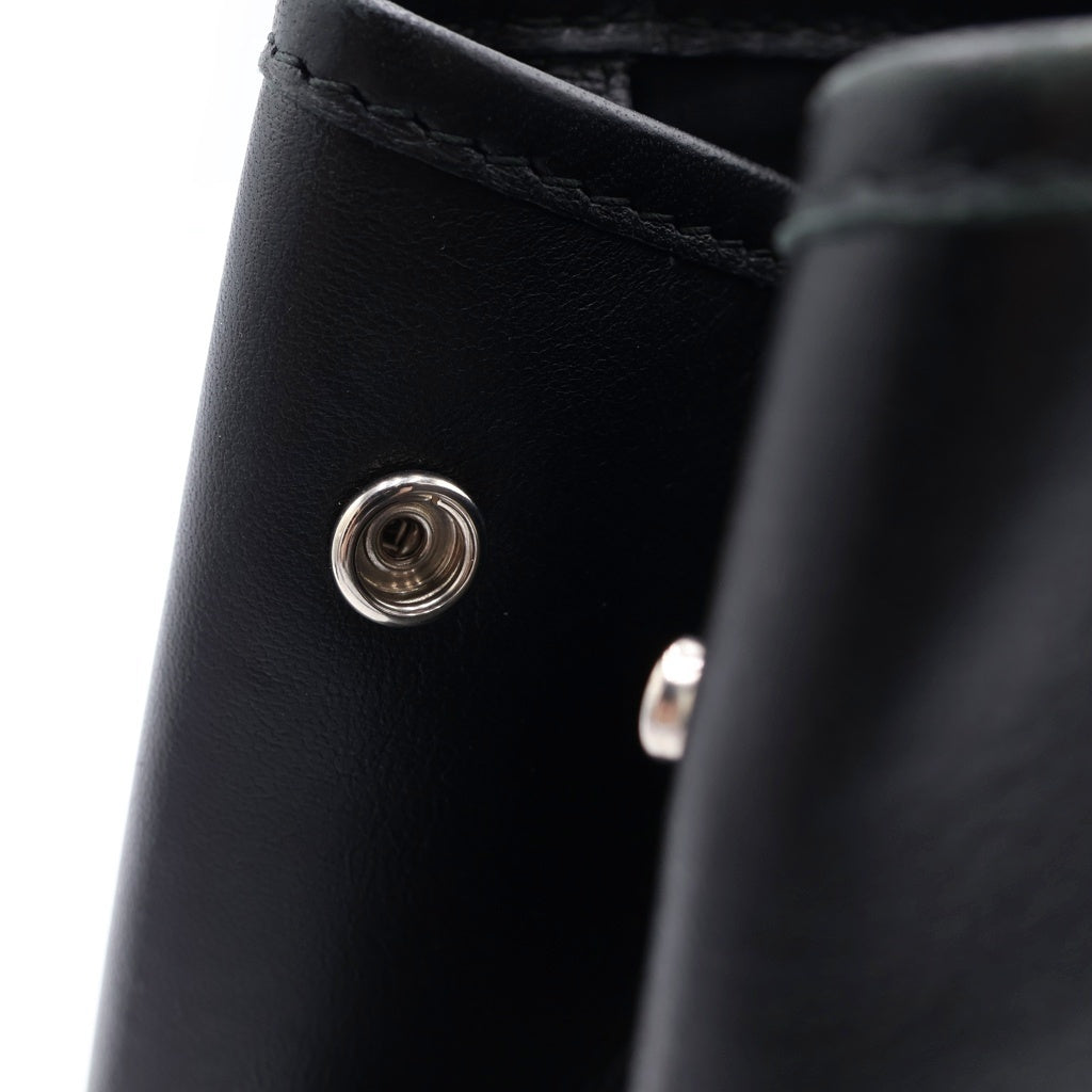 BALENCIAGA(バレンシアガ) ネイビーカバス ハンドバッグ キャンバス レザー ブラック 339933 レディース