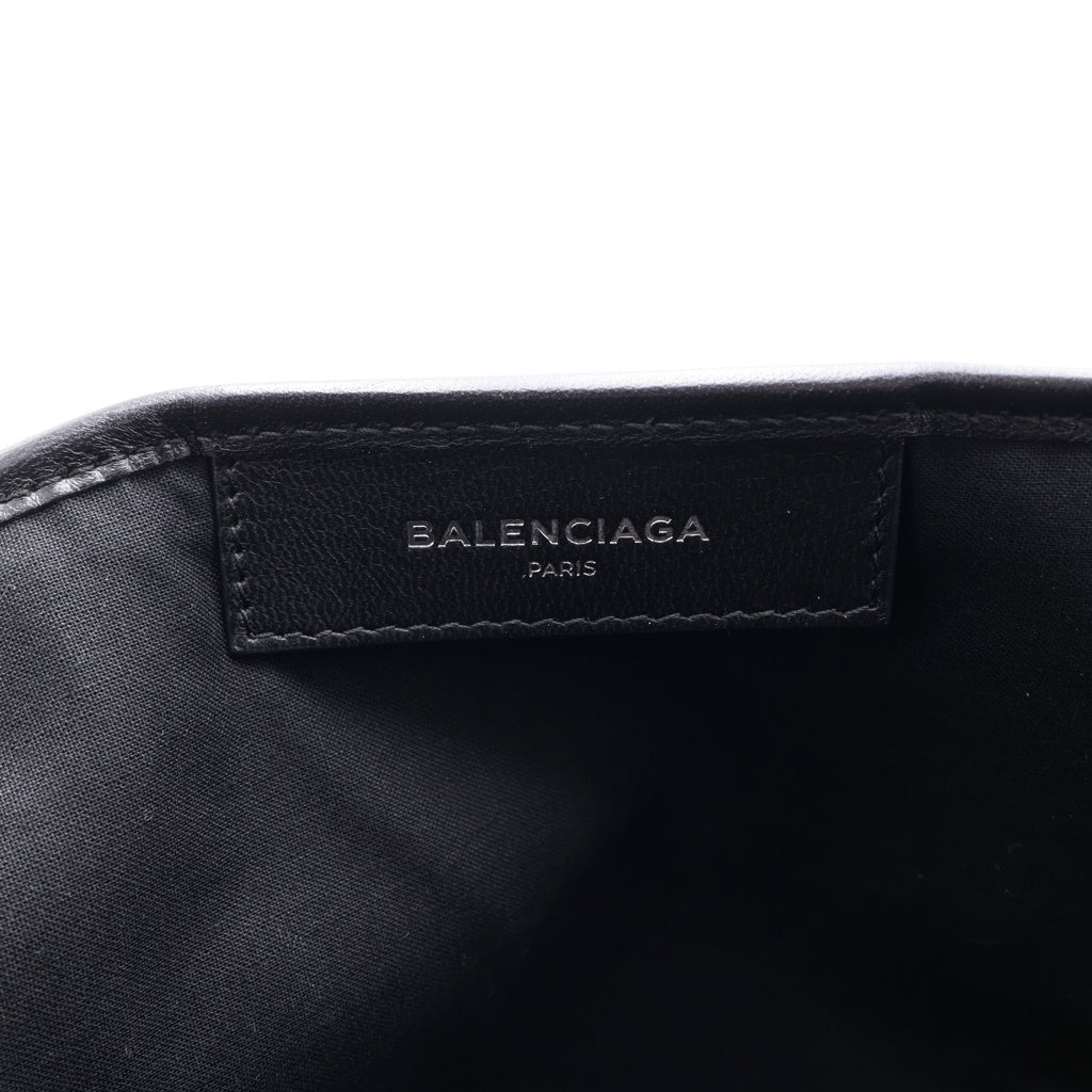 BALENCIAGA(バレンシアガ) ネイビーカバス ハンドバッグ キャンバス レザー ブラック 339933 レディース