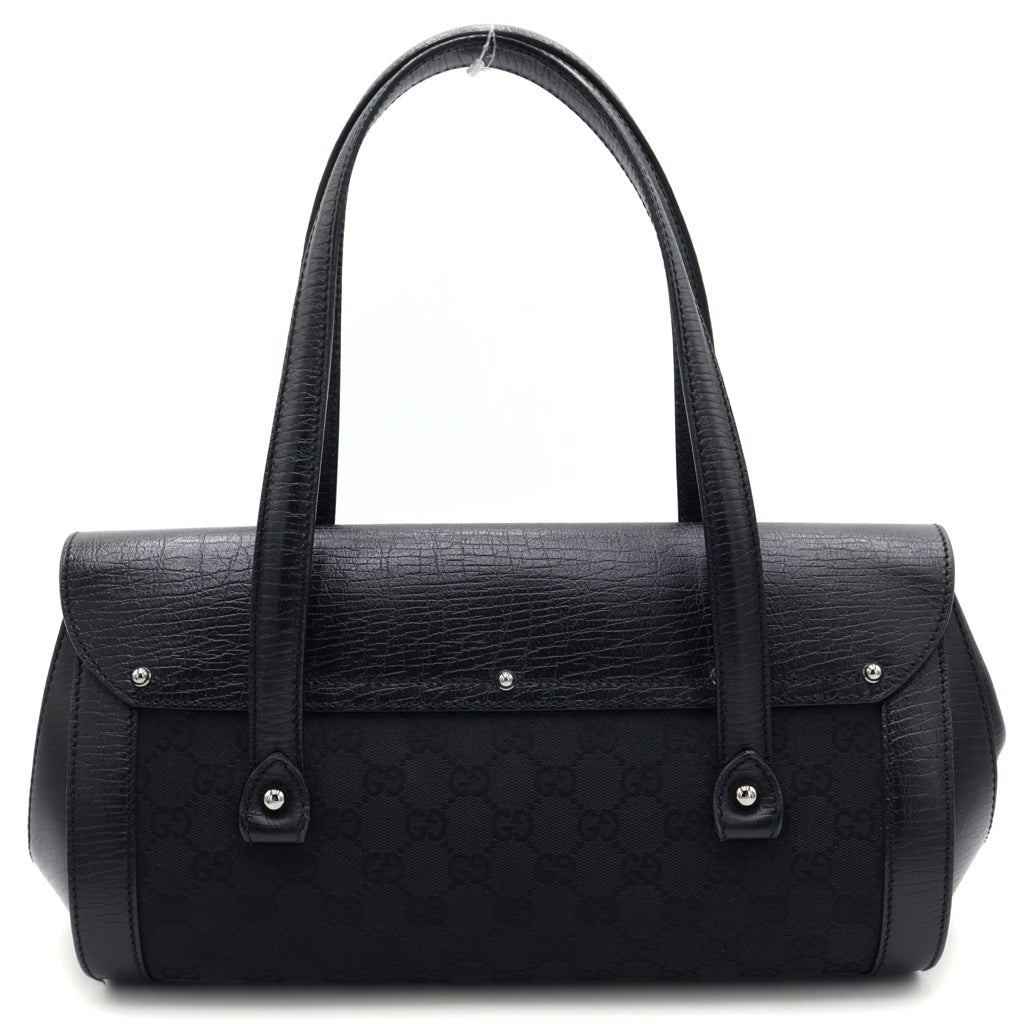 GUCCI(グッチ) バンブー ハンドバッグ GGキャンバス レザー ブラック 111713 レディース