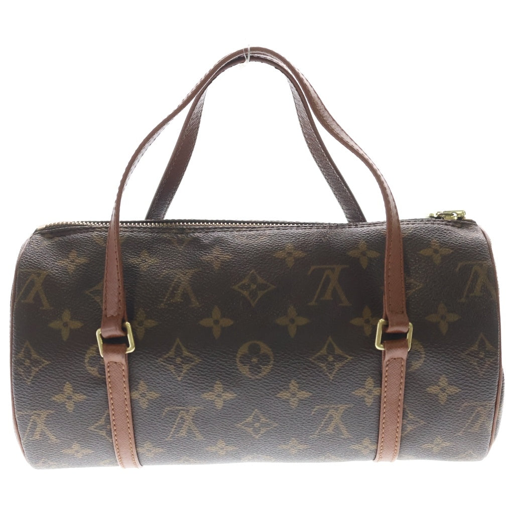 LOUIS VUITTON(ルイヴィトン) モノグラム パピヨン26 ハンドバッグ ブラウン レザー×PVC M51386 ゴールド金具 レディース