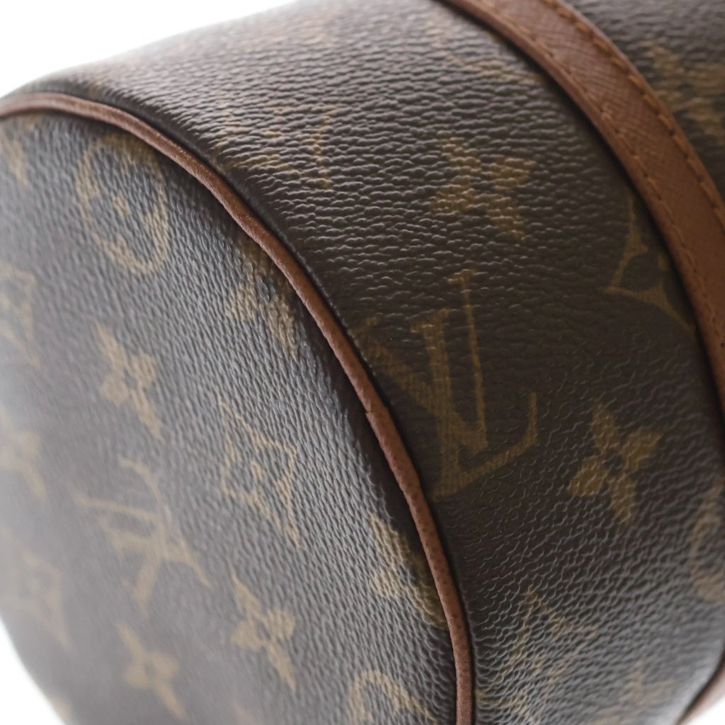 LOUIS VUITTON(ルイヴィトン) モノグラム パピヨン26 ハンドバッグ ブラウン レザー×PVC M51386 ゴールド金具 レディース