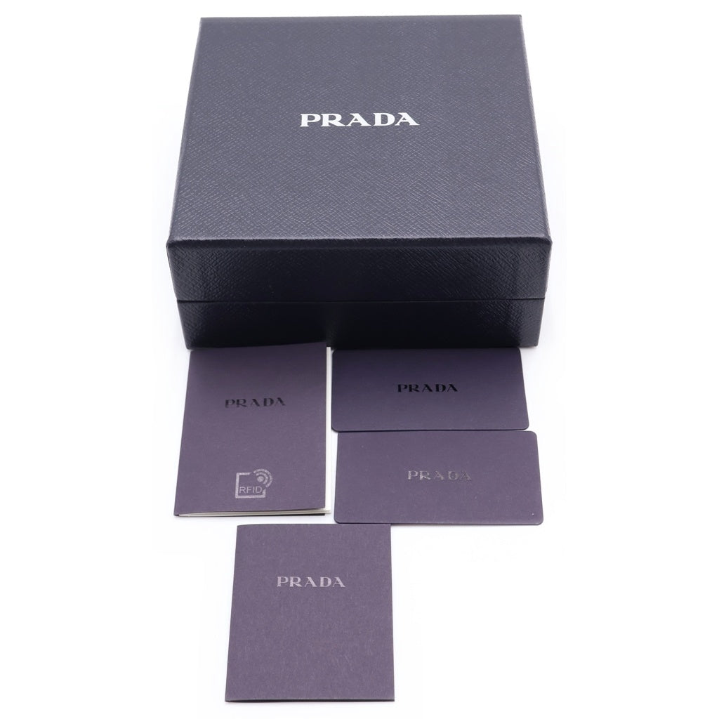 PRADA(プラダ) サフィアーノトライアングル ミニポーチショルダーバッグ ライトブルー レザー 1NR025 ゴールド金具 レディース
