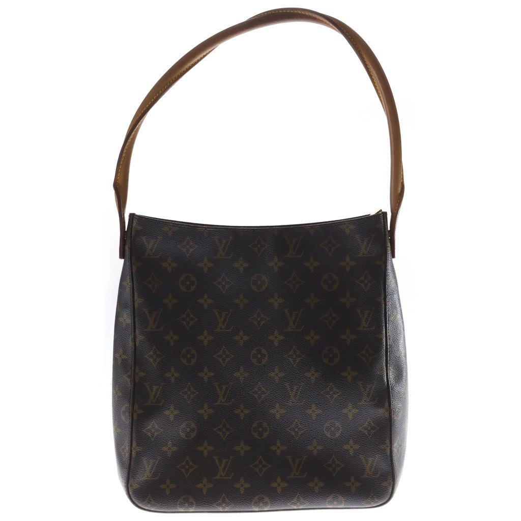 LOUIS VUITTON(ルイヴィトン) モノグラム ルーピングGM PVC レザー トートバッグ ハンドバッグ ショルダーバッグ ブラウン M51145 レディース