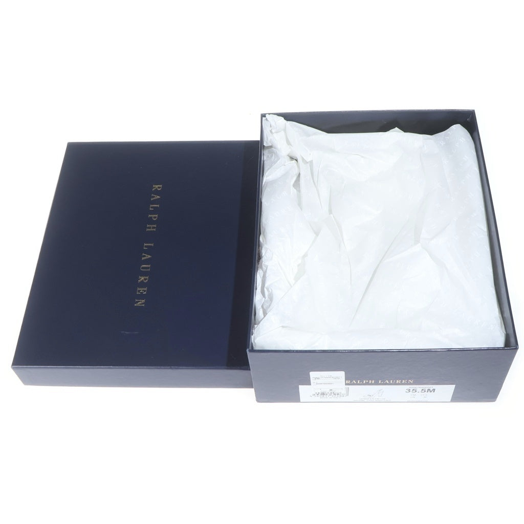 POLO RALPH LAUREN(ポロラルフローレン) パープルレーベル・スリングバックパンプス ブラウン レザー #35 1/2 レディース