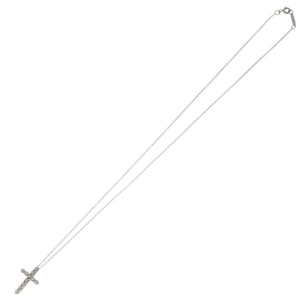 TIFFANY & Co.(ティファニー) クロスペンダント Pt950 11Pダイヤ 十字架 ネックレス プラチナ レディース