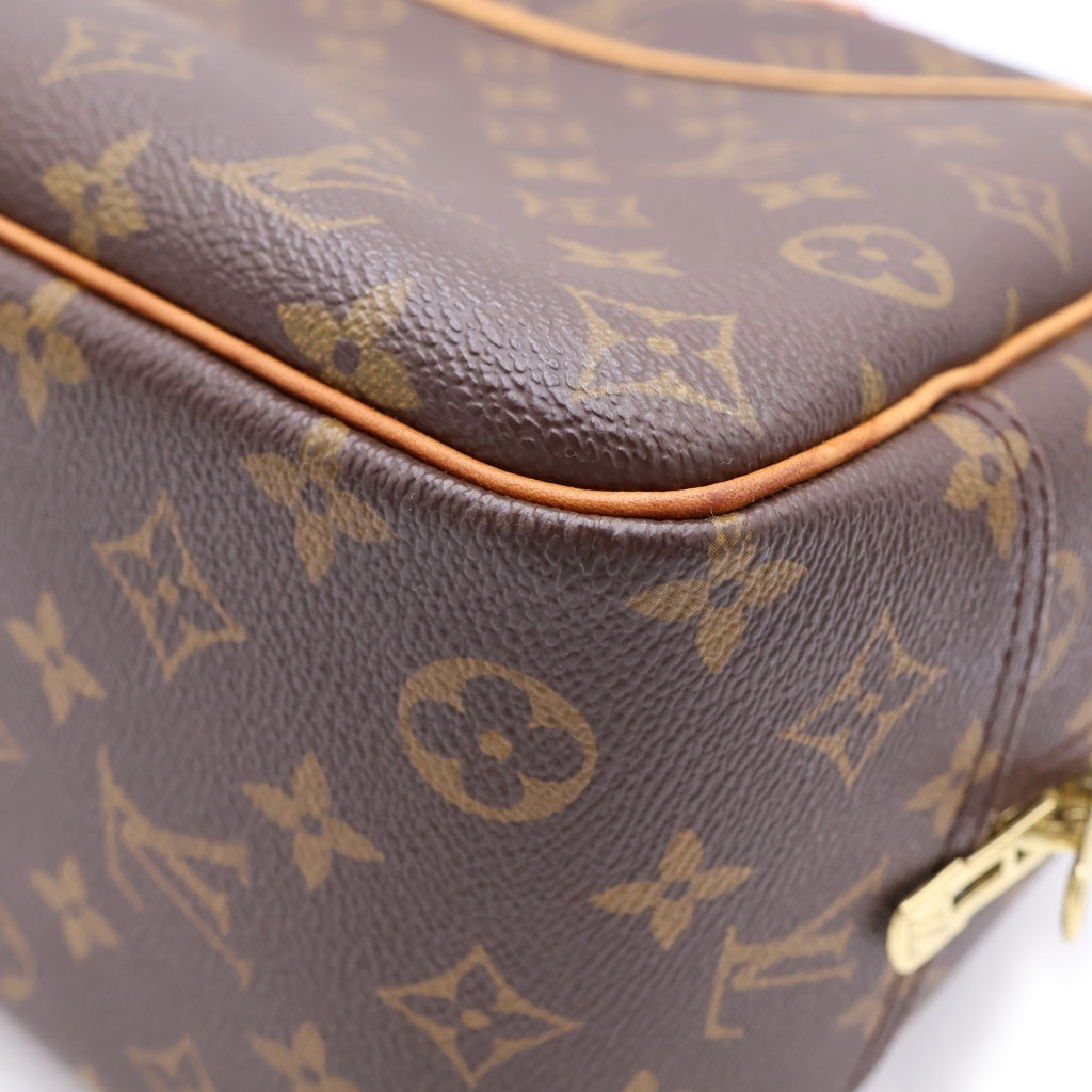LOUIS VUITTON(ルイヴィトン) モノグラム ドーヴィル PVC レザー ハンドバッグ ブラウン M47270 レディース