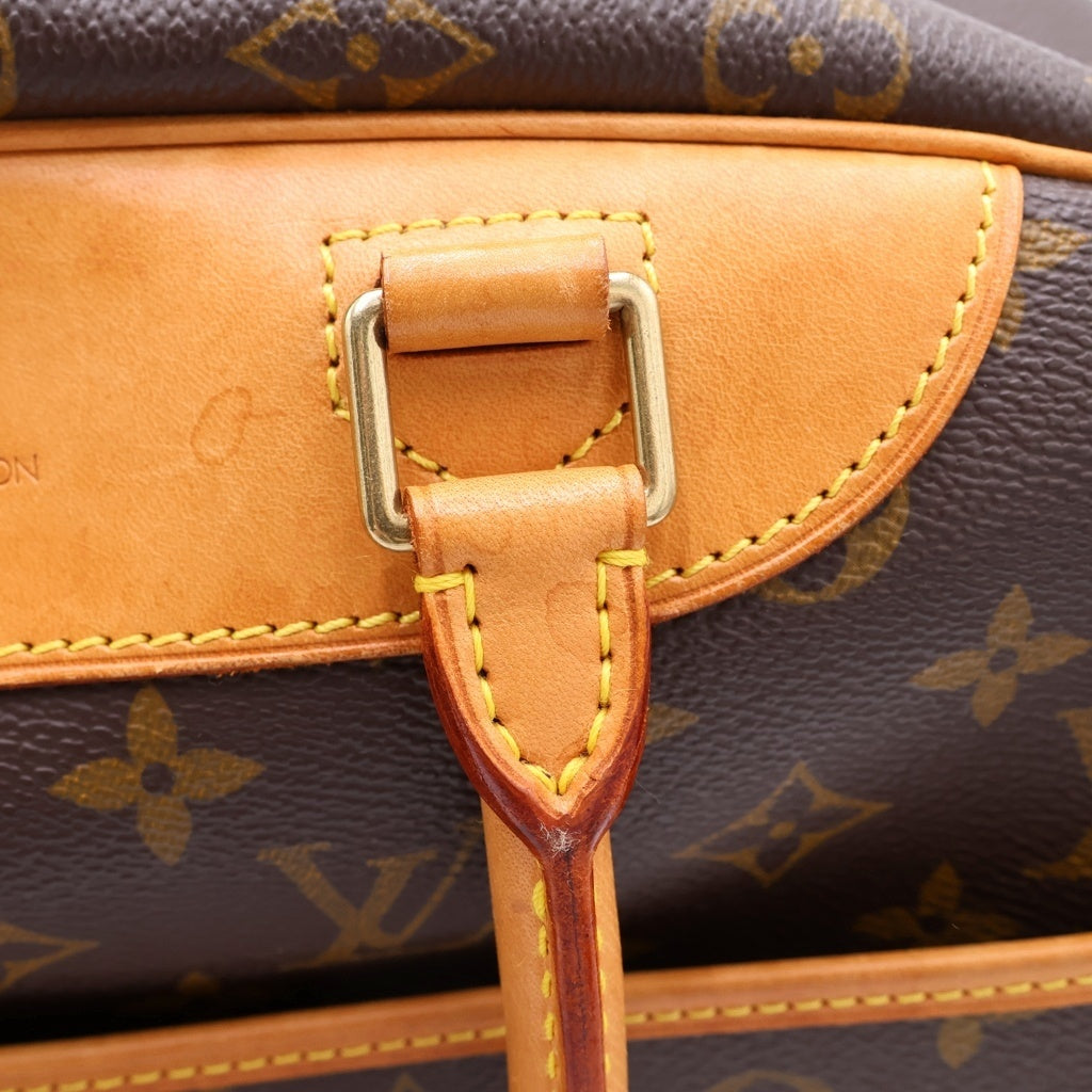 LOUIS VUITTON(ルイヴィトン) モノグラム ドーヴィル PVC レザー ハンドバッグ ブラウン M47270 レディース