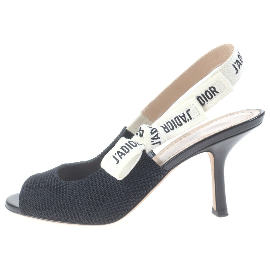 Christian Dior(クリスチャンディオール) ヒールリボンサンダル ブラック #37 1/2 レディース