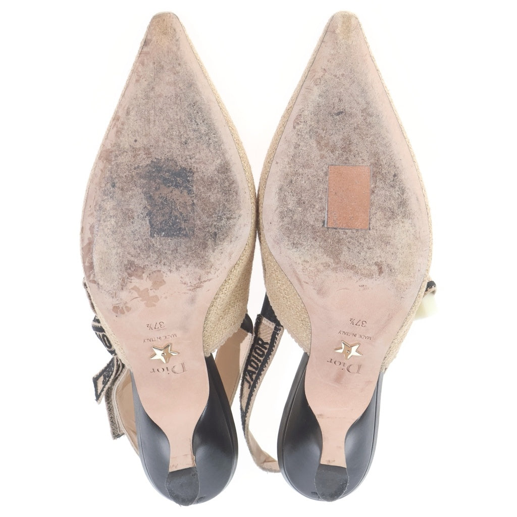 Christian Dior(クリスチャンディオール) ヒールサンダル ベージュ #37 1/2 レディース