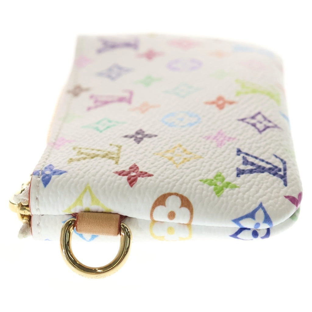 LOUIS VUITTON(ルイヴィトン) LV×TM ポシェット・クレ バッグチャーム 小物入れ ポーチ ホワイト レザー×PVC M28388 ゴールド金具