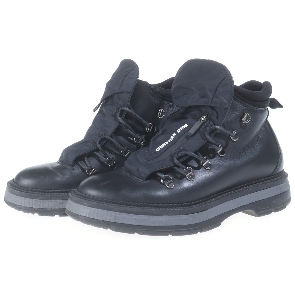 Christian Dior(クリスチャンディオール) ロゴ トレッキングシューズ レザー ハイカットスニーカー #40 ブラック 20CBM レディース