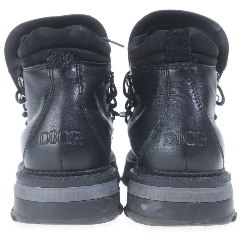 Christian Dior(クリスチャンディオール) ロゴ トレッキングシューズ レザー ハイカットスニーカー #40 ブラック 20CBM レディース