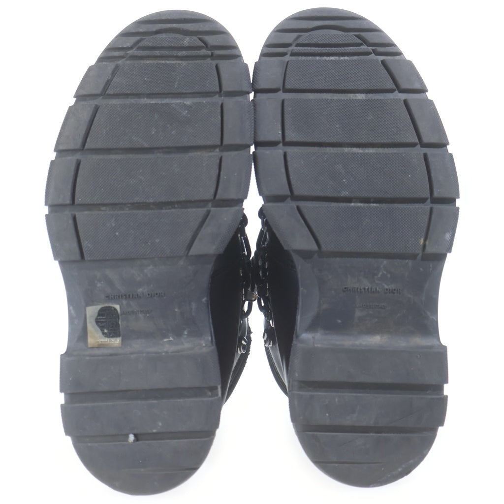 Christian Dior(クリスチャンディオール) ロゴ トレッキングシューズ レザー ハイカットスニーカー #40 ブラック 20CBM レディース