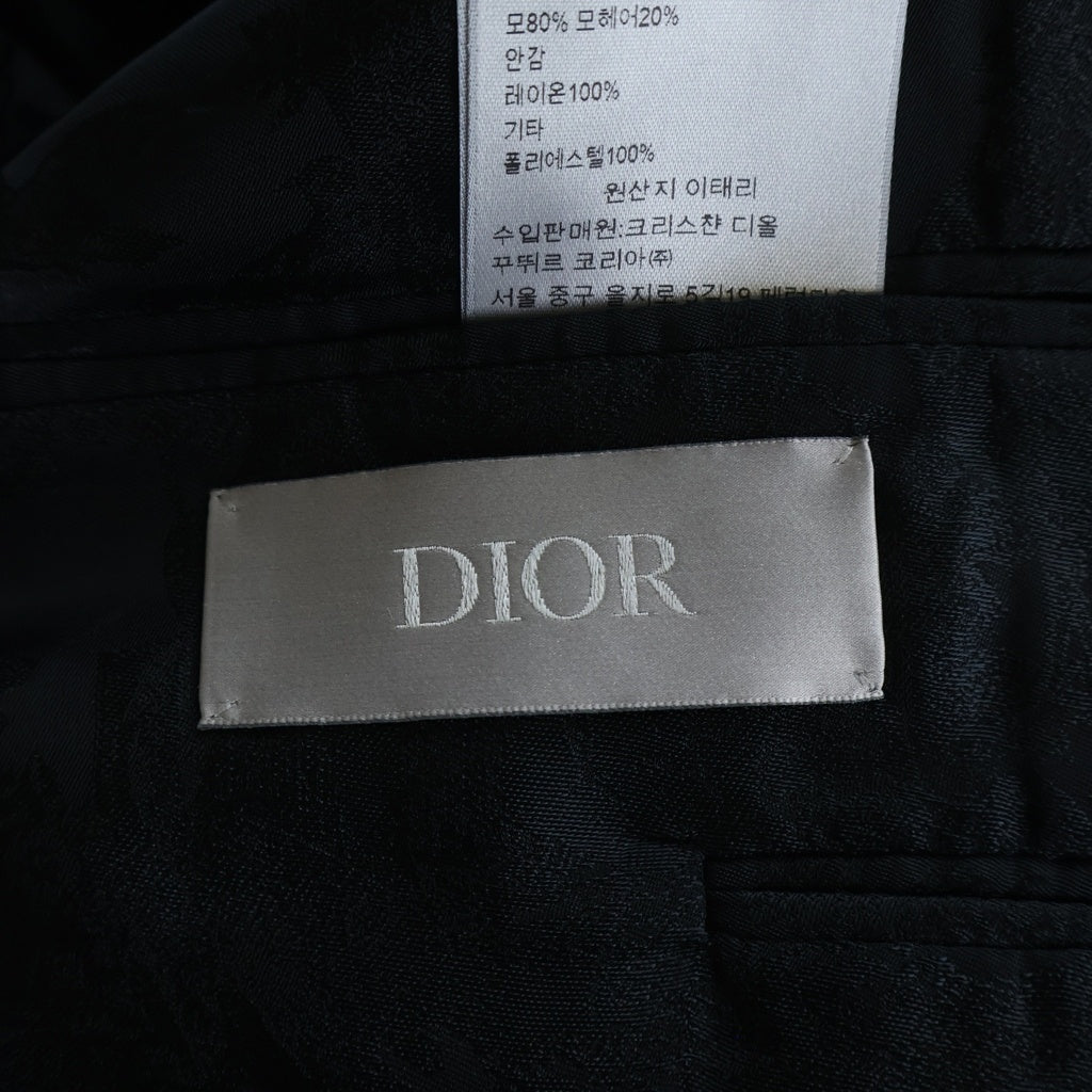 Christian Dior(クリスチャンディオール) ウール タキシードジャケット スラックス セットアップ テーラードジャケット スーツ #44R ネイビー レディース