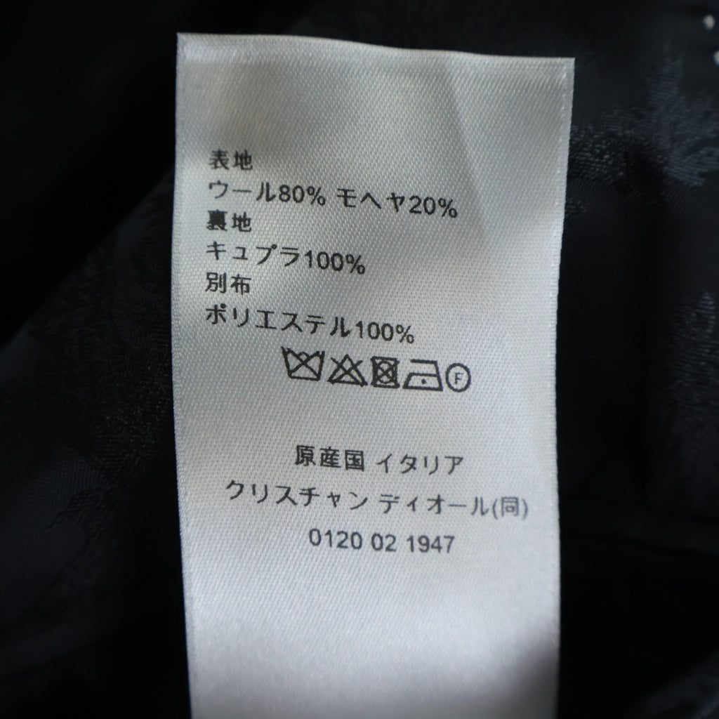 Christian Dior(クリスチャンディオール) ウール タキシードジャケット スラックス セットアップ テーラードジャケット スーツ #44R ネイビー レディース