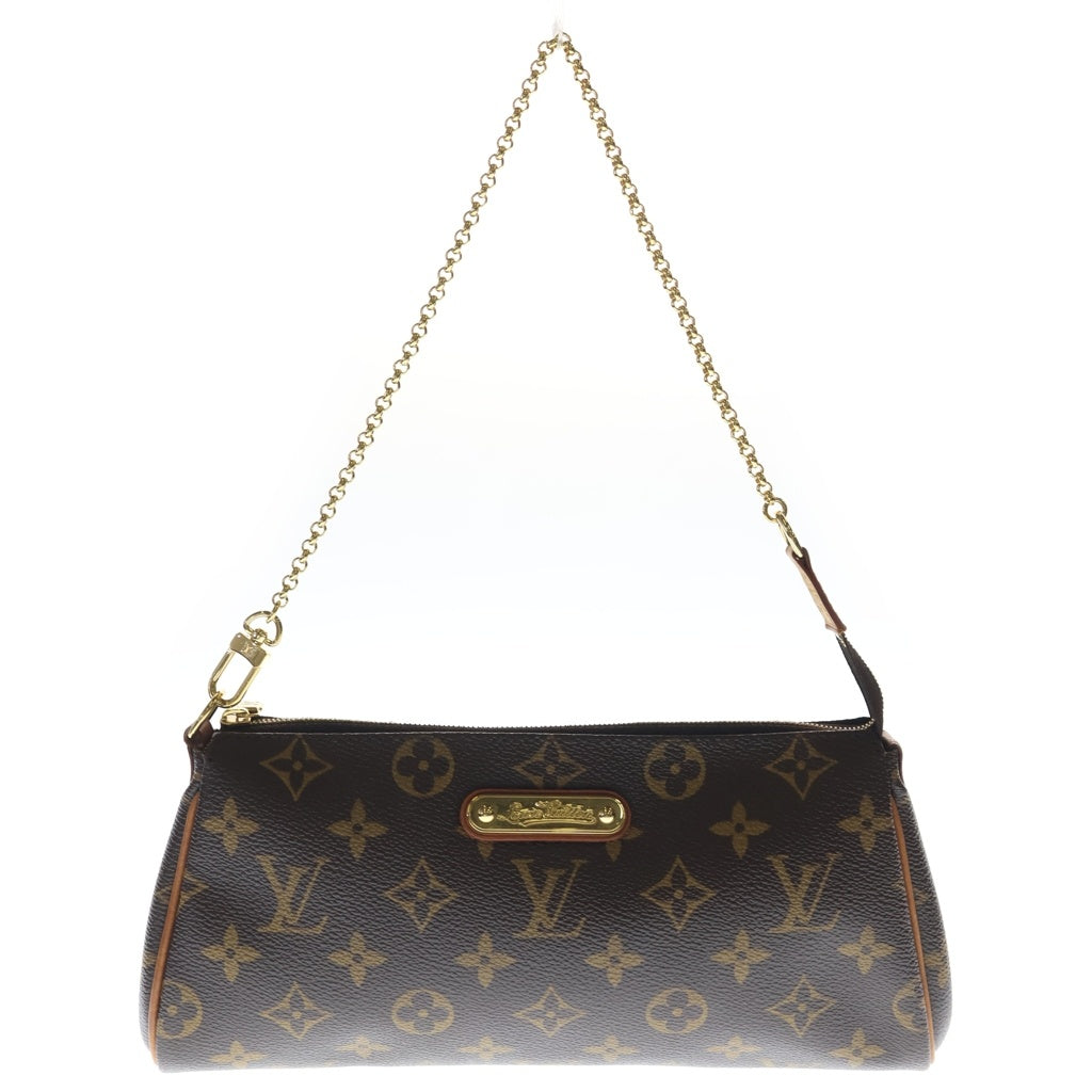LOUIS VUITTON(ルイヴィトン) モノグラム エヴァ 2WAYハンドバッグ チェーンバッグ ショルダーバッグ ブラウン レザー×PVC M95567 ゴールド金具 レディース