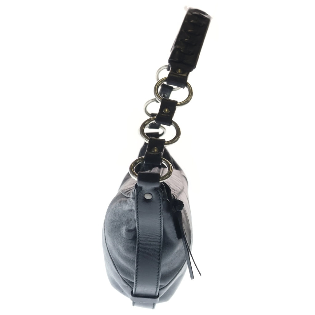 SAINT LAURENT PARIS(サンローランパリ) モンバサ ワンショルダーバッグ ブラック レザー 95343 シルバー金具 レディース
