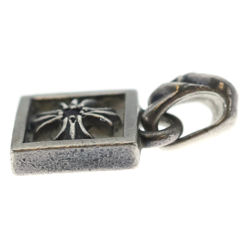 CHROME HEARTS(クロムハーツ) FRAMED CH PLUS 1RBY フレームドCHプラス 1ルビー ネックレストップ シルバー