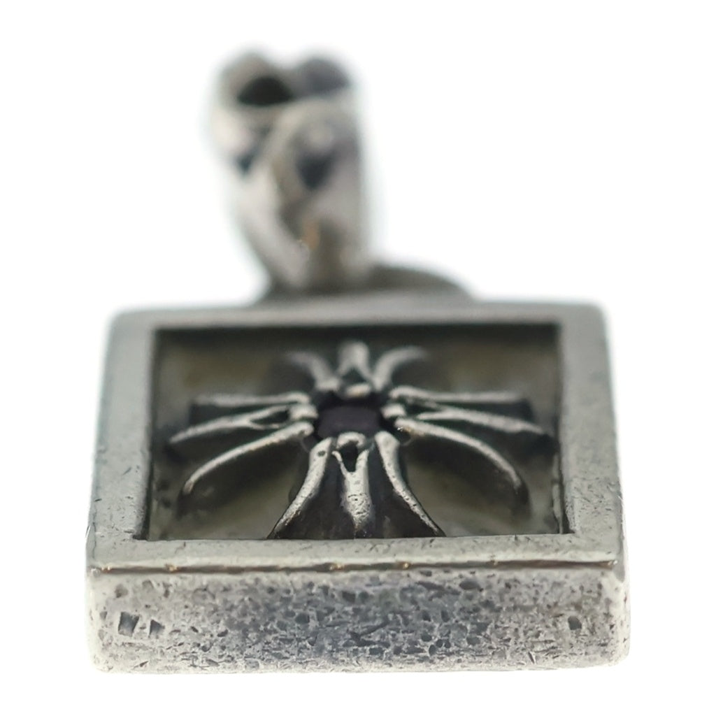 CHROME HEARTS(クロムハーツ) FRAMED CH PLUS 1RBY フレームドCHプラス 1ルビー ネックレストップ シルバー