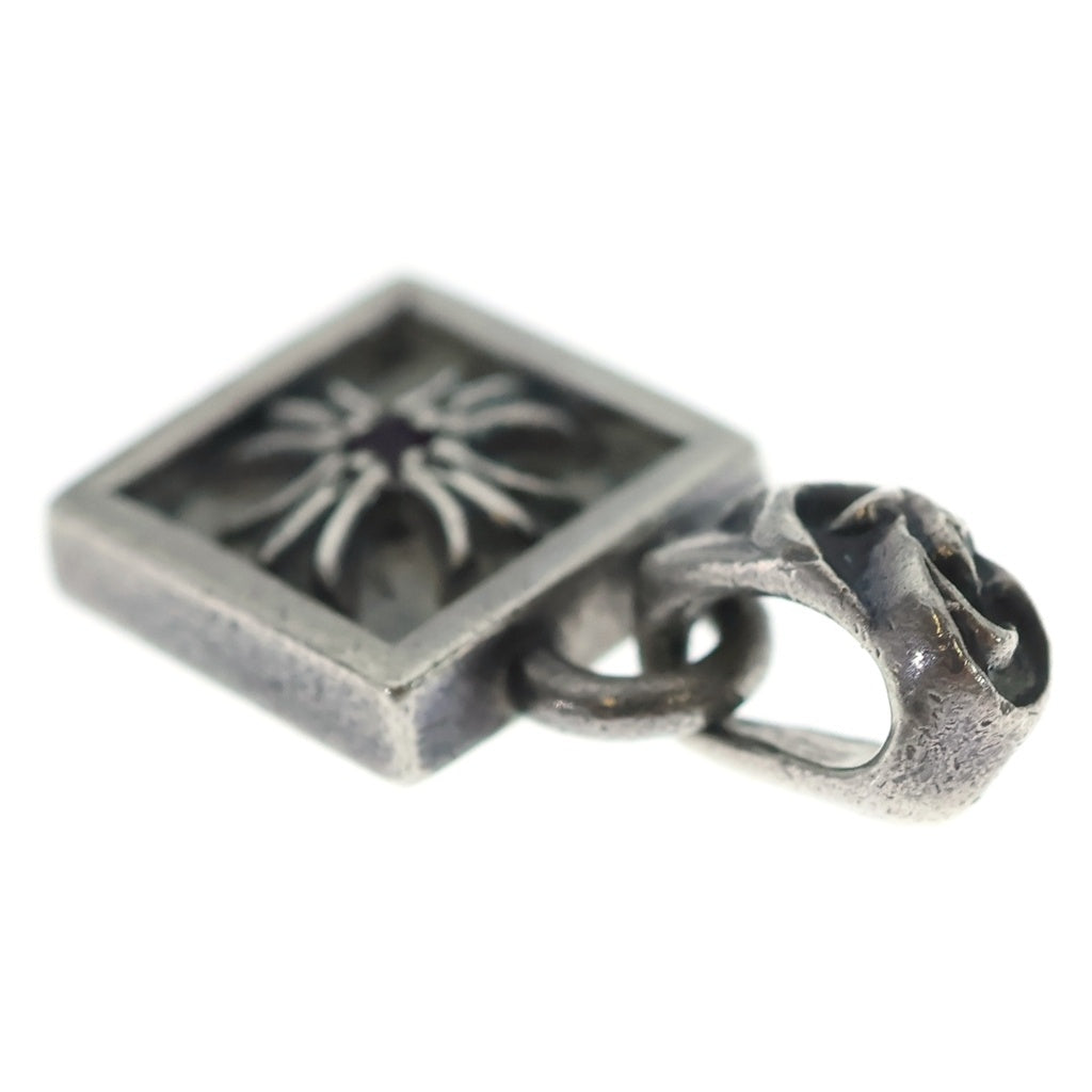CHROME HEARTS(クロムハーツ) FRAMED CH PLUS 1RBY フレームドCHプラス 1ルビー ネックレストップ シルバー