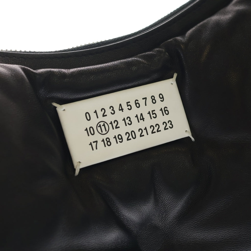 Maison Margiela(メゾンマルジェラ) グラムスラム ホーボー ミディアム ラムスキン レザー チェーンショルダーバッグ シルバー金具 ブラック SB3WG0020 レディース