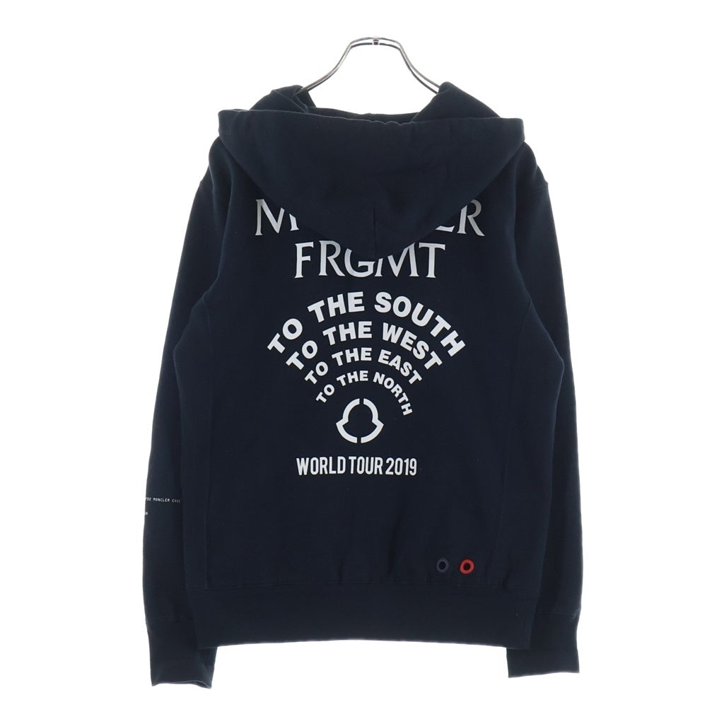 MONCLER(モンクレール) ×fragment design フラグメントデザイン ジップアップパーカー フーディー コットン ブラック E109U8403350 809DW