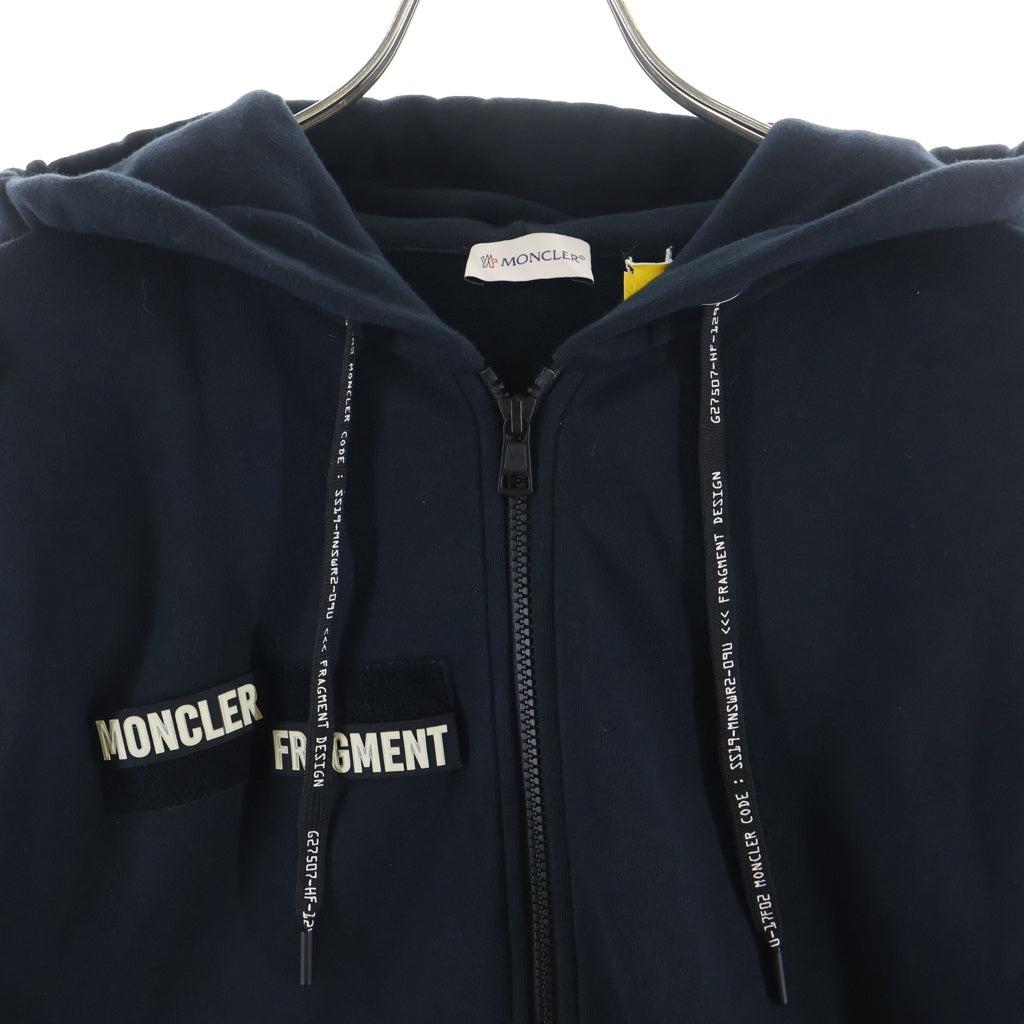 MONCLER(モンクレール) ×fragment design フラグメントデザイン ジップアップパーカー フーディー コットン ブラック E109U8403350 809DW