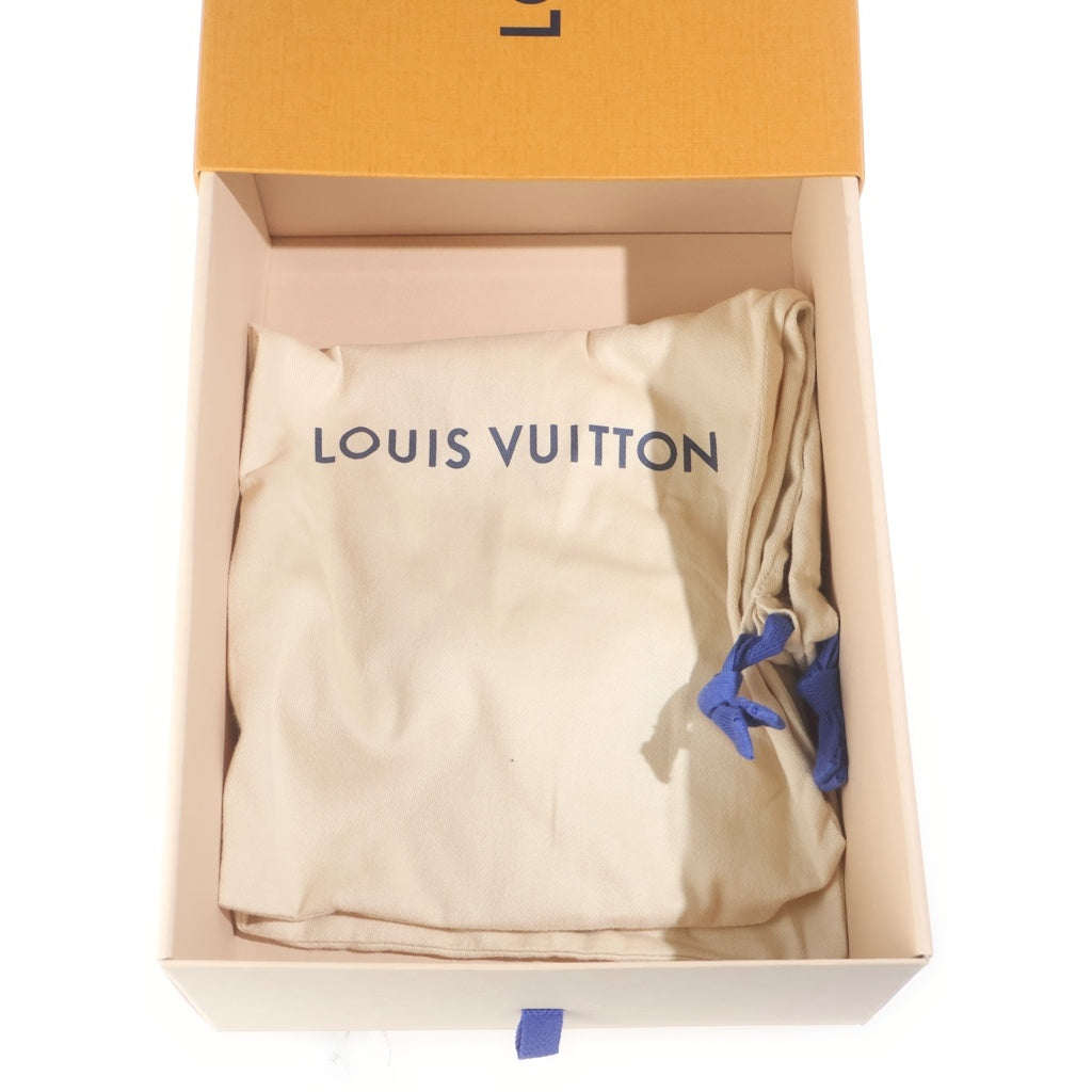 LOUIS VUITTON(ルイヴィトン) LV シルバーストーン モカシン フラットシューズ 革靴 レザー ネイビー 1AHRLU
