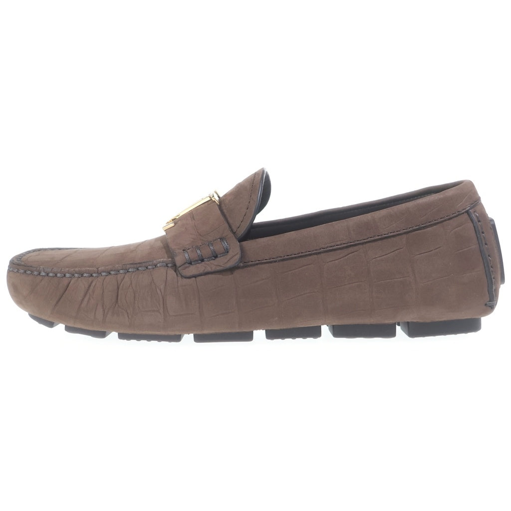 LOUIS VUITTON(ルイヴィトン) LV Monza Moccasin モンザ モカシン ローファー フラットシューズ 革靴 レザー ブラウン 1AIYK3