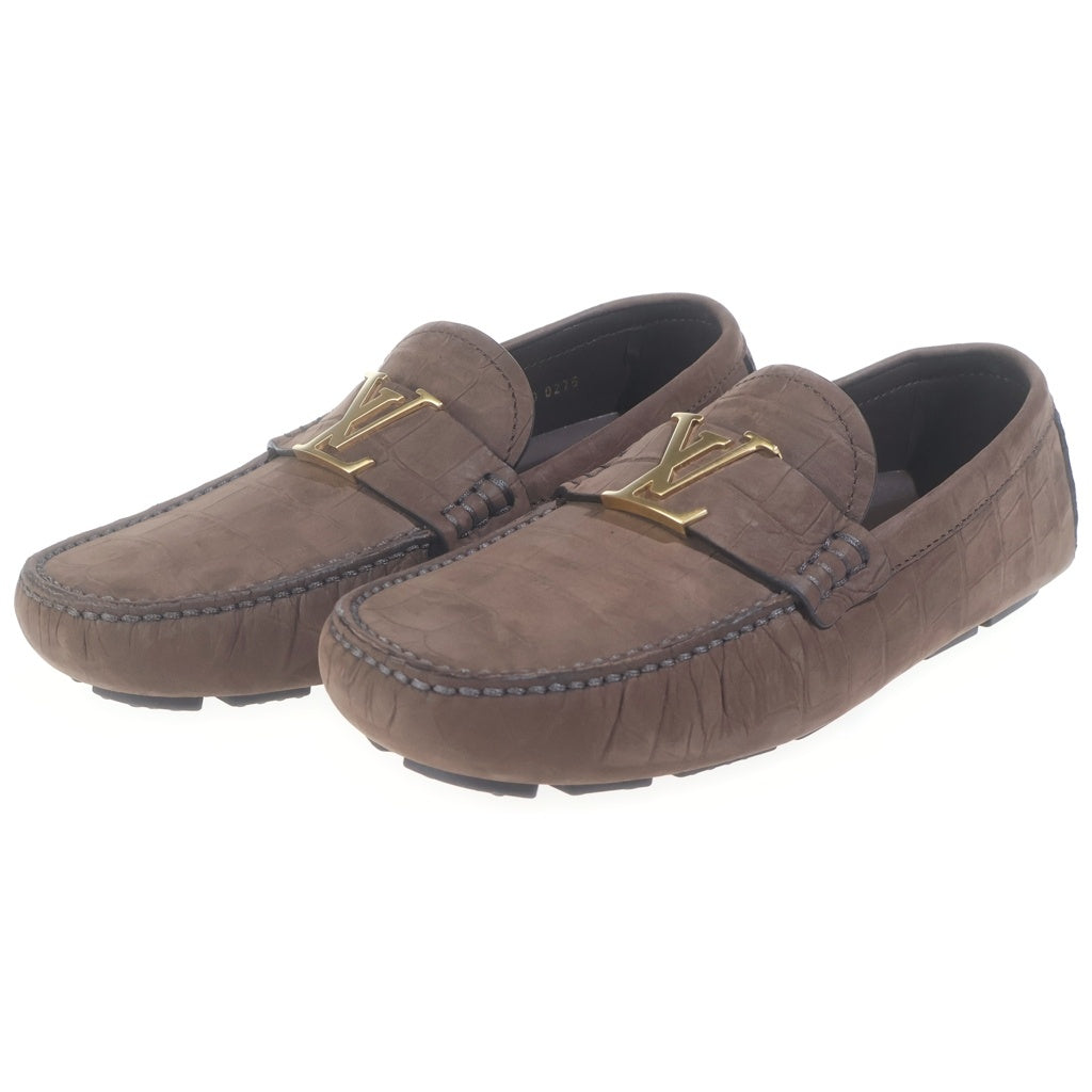 LOUIS VUITTON(ルイヴィトン) LV Monza Moccasin モンザ モカシン ローファー フラットシューズ 革靴 レザー ブラウン 1AIYK3
