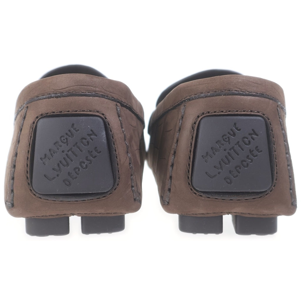 LOUIS VUITTON(ルイヴィトン) LV Monza Moccasin モンザ モカシン ローファー フラットシューズ 革靴 レザー ブラウン 1AIYK3