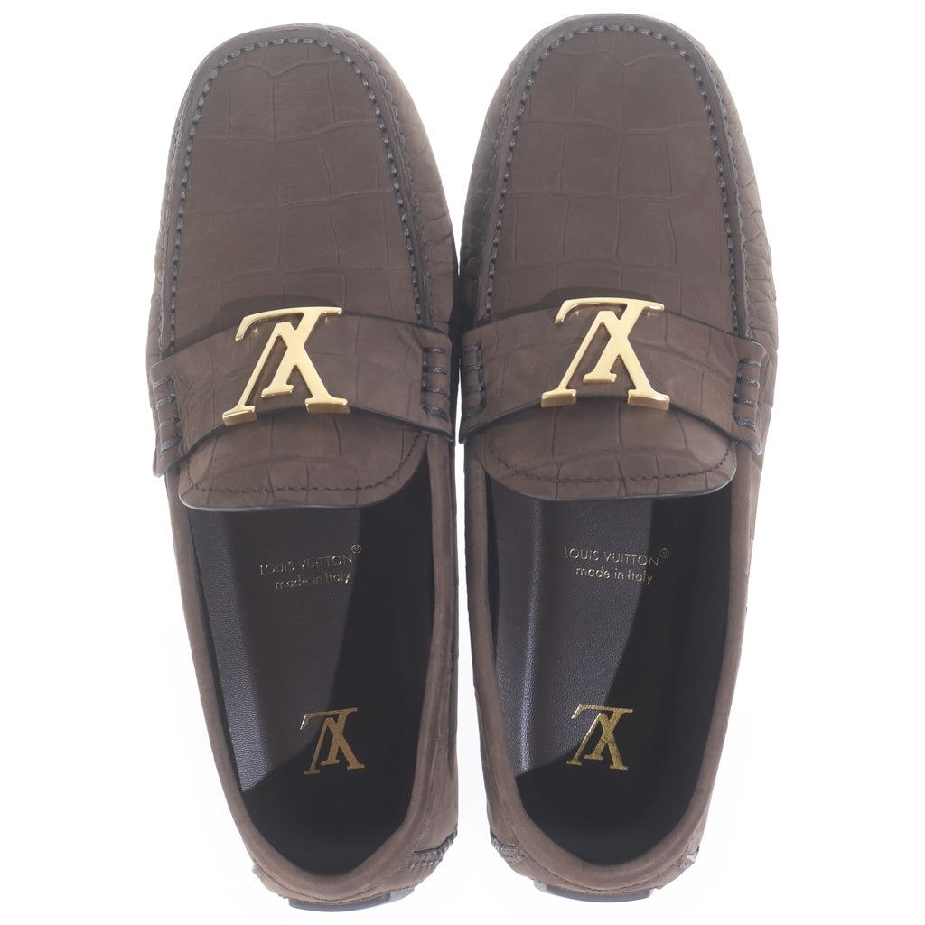 LOUIS VUITTON(ルイヴィトン) LV Monza Moccasin モンザ モカシン ローファー フラットシューズ 革靴 レザー ブラウン 1AIYK3