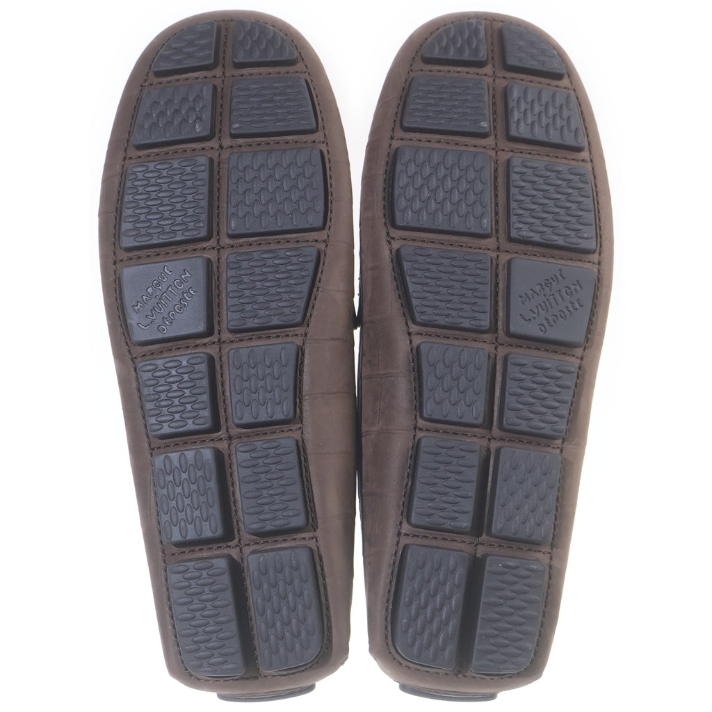 LOUIS VUITTON(ルイヴィトン) LV Monza Moccasin モンザ モカシン ローファー フラットシューズ 革靴 レザー ブラウン 1AIYK3