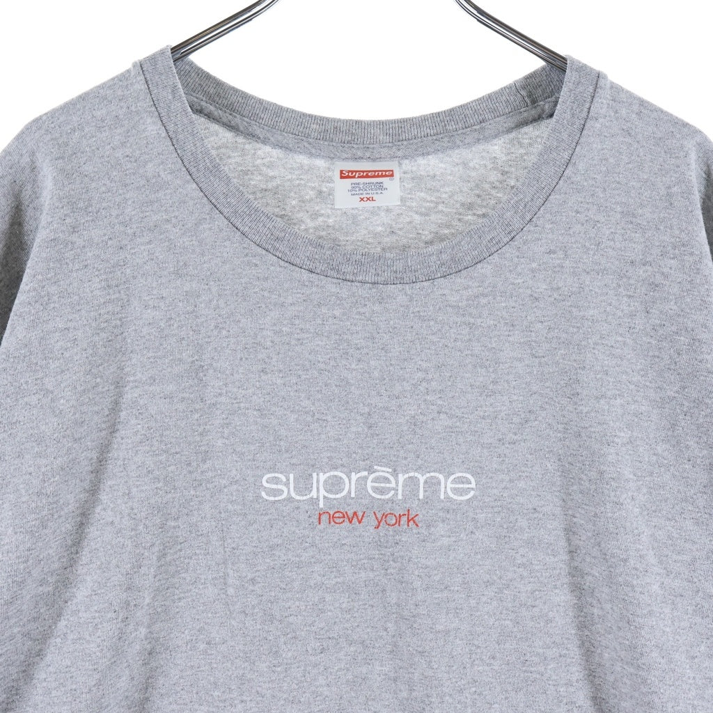 SUPREME(シュプリーム) クラッシックロゴ コットン 半袖 Tシャツ カットソー #XXL グレー