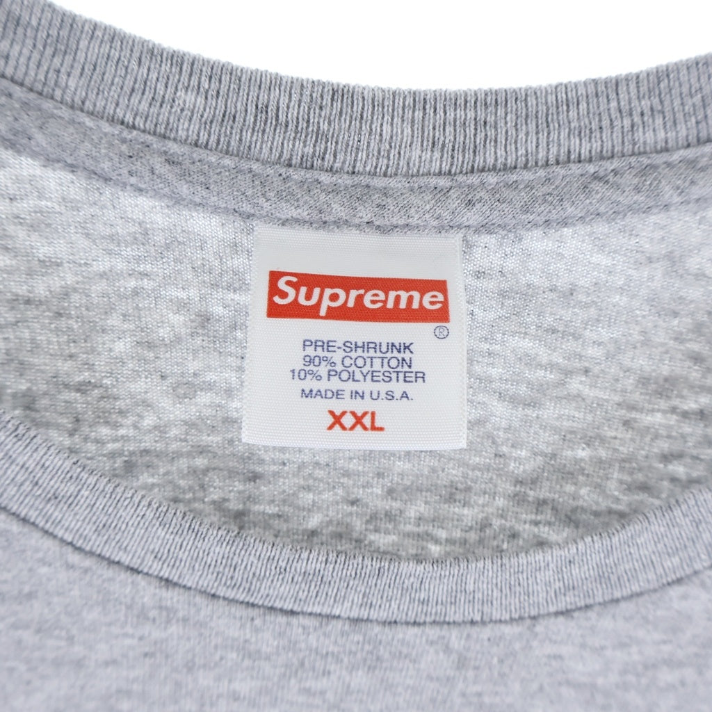 SUPREME(シュプリーム) クラッシックロゴ コットン 半袖 Tシャツ カットソー #XXL グレー