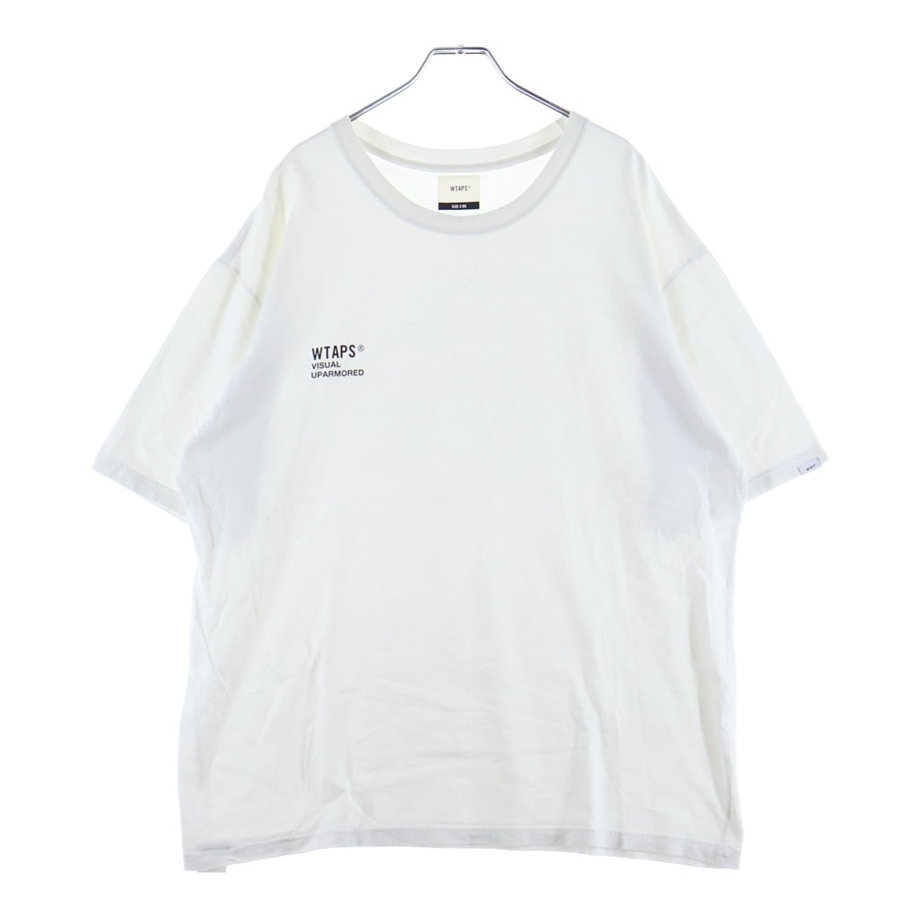 WTAPS(ダブルタップス) ワンポイントロゴ コットン 半袖 Tシャツ カットソー #XXL ホワイト
