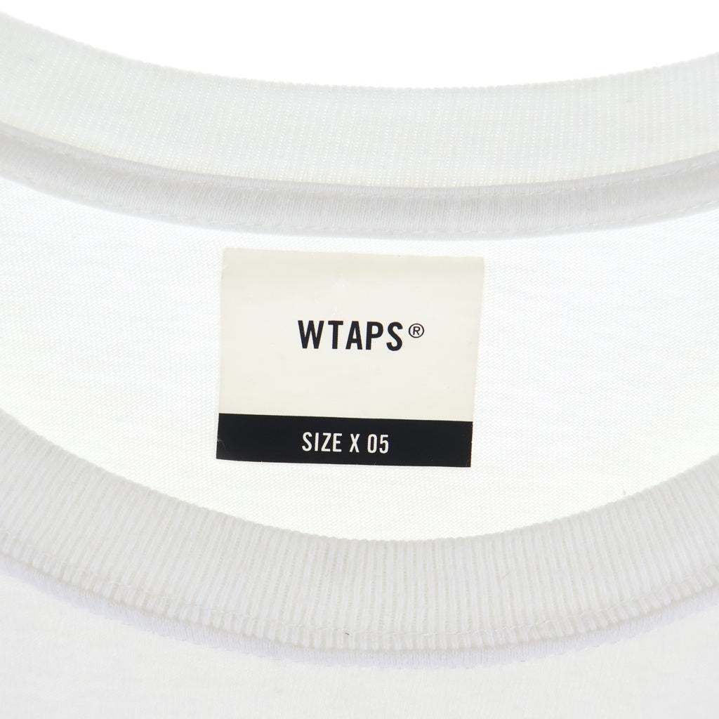 WTAPS(ダブルタップス) ワンポイントロゴ コットン 半袖 Tシャツ カットソー #XXL ホワイト