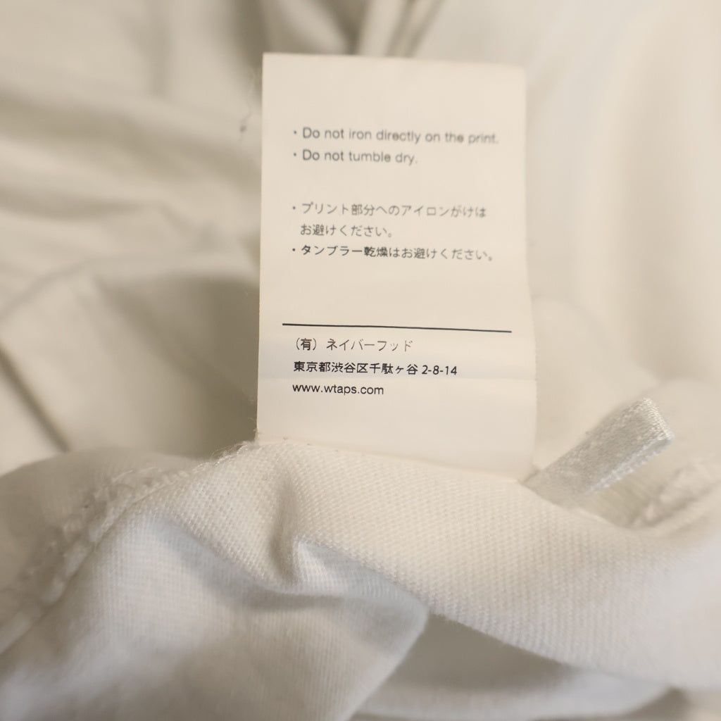 WTAPS(ダブルタップス) ワンポイントロゴ コットン 半袖 Tシャツ カットソー #XXL ホワイト