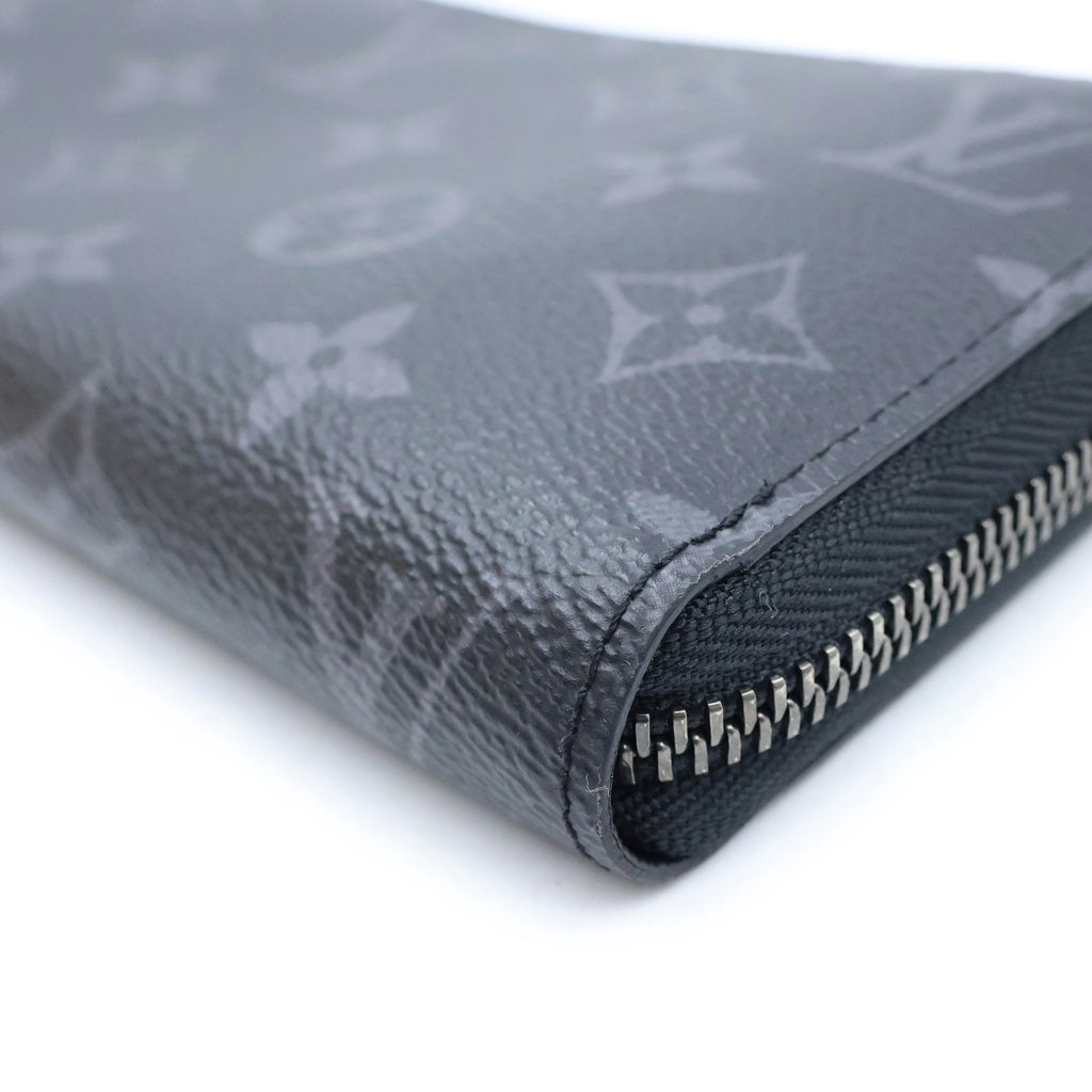 LOUIS VUITTON(ルイヴィトン) モノグラムエクリプス ホリゾンタル ジッピーウォレット ロングウォレット 長財布 カードケース ブラック PVC レザー M11611