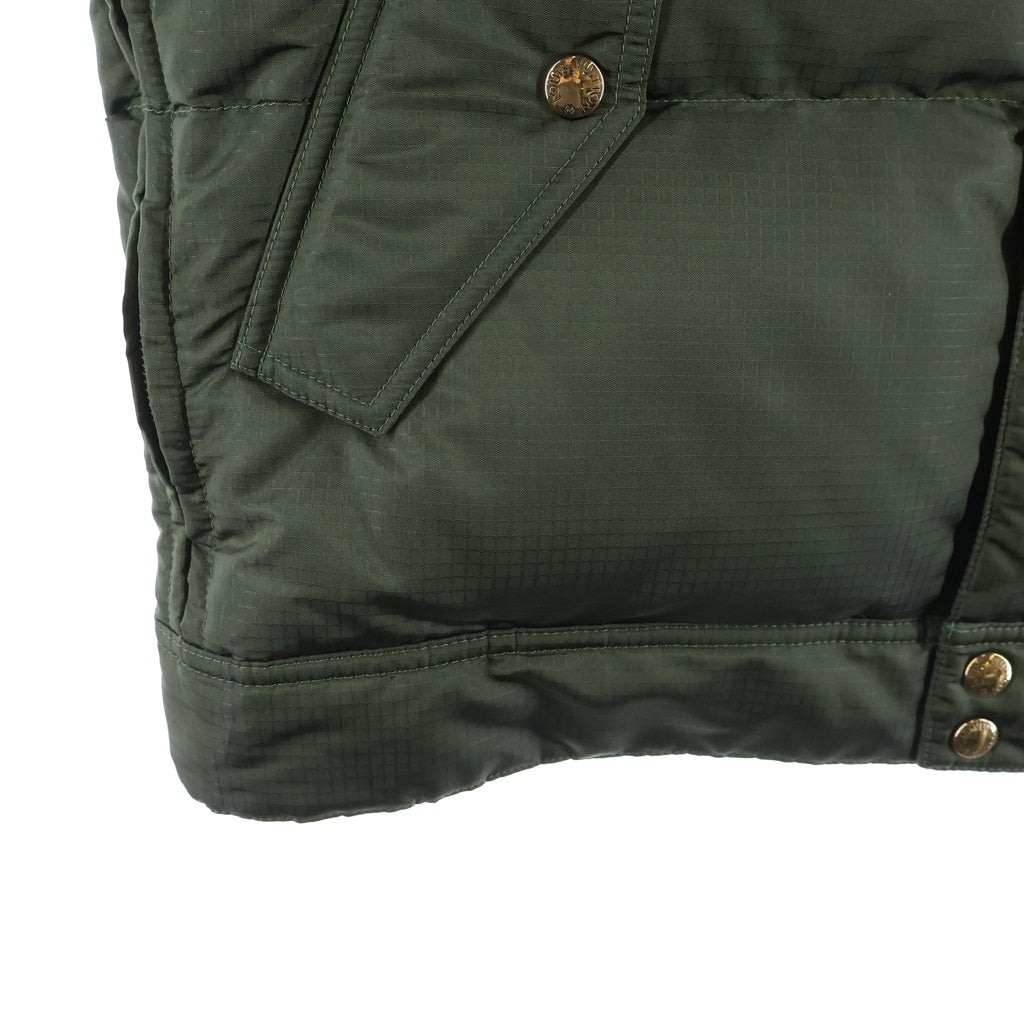 LOUIS VUITTON(ルイヴィトン) 23AW モノグラム ポリエステル×ナイロン レザー切り替え ダウンベスト #34 カーキ RW232W RD7 FPOW19 レディース