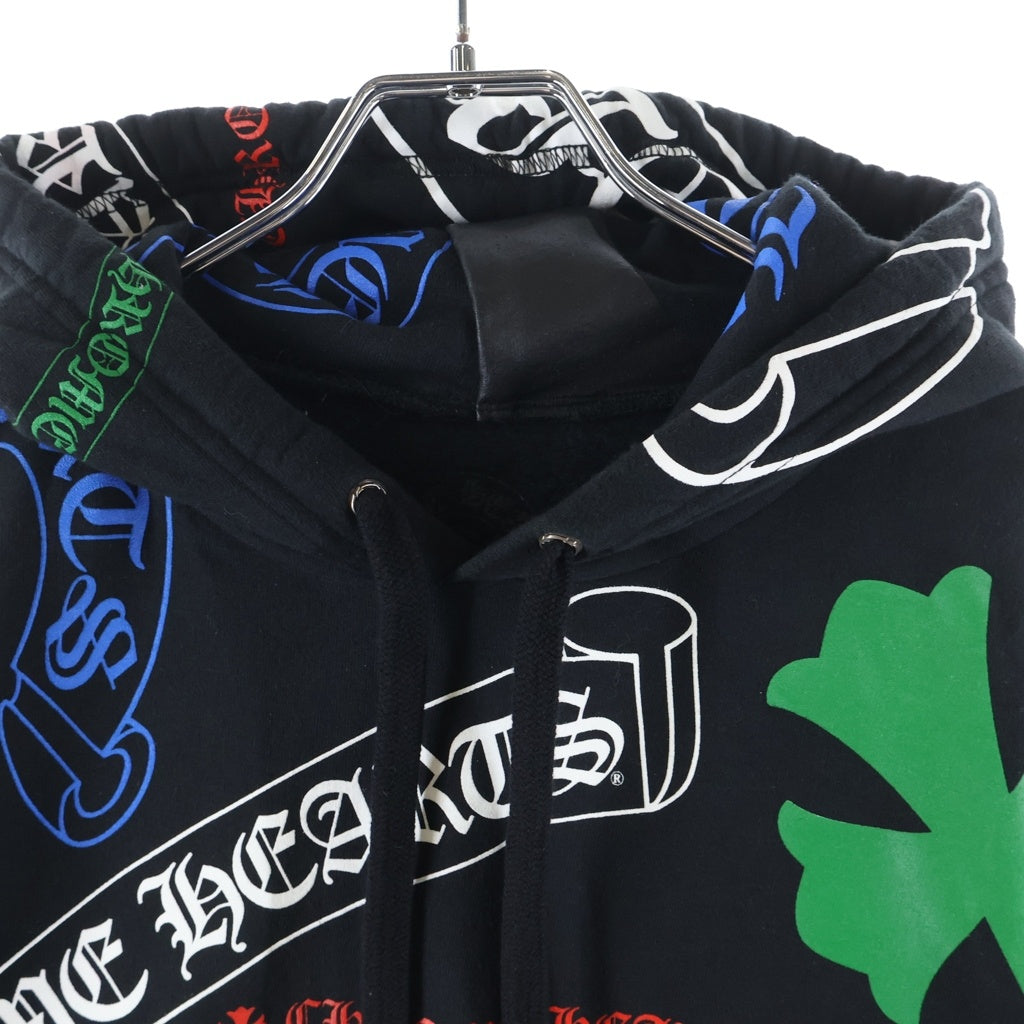 CHROME HEARTS(クロムハーツ) MLTCOL CEM CRS HD PLVR マルチセメタリー プルオーバーパーカー ブラック/マルチカラー