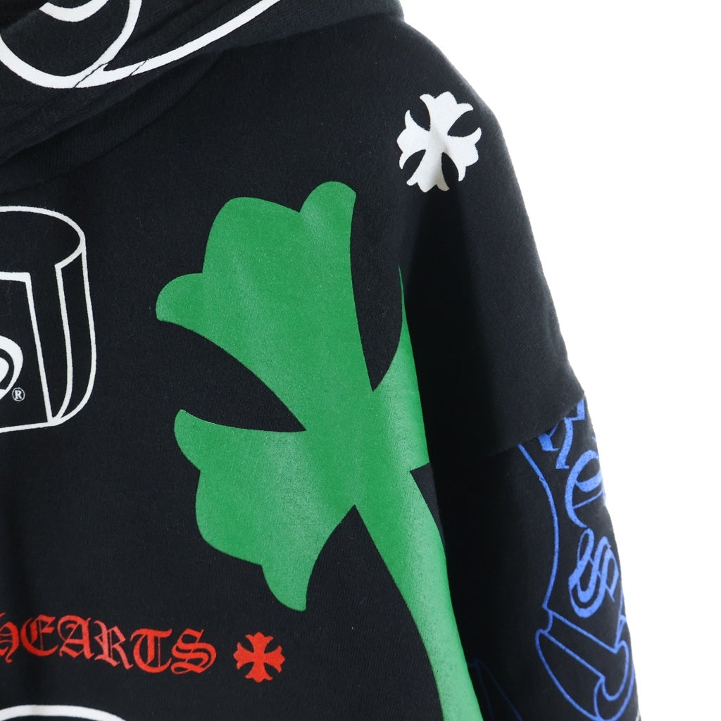 CHROME HEARTS(クロムハーツ) MLTCOL CEM CRS HD PLVR マルチセメタリー プルオーバーパーカー ブラック/マルチカラー