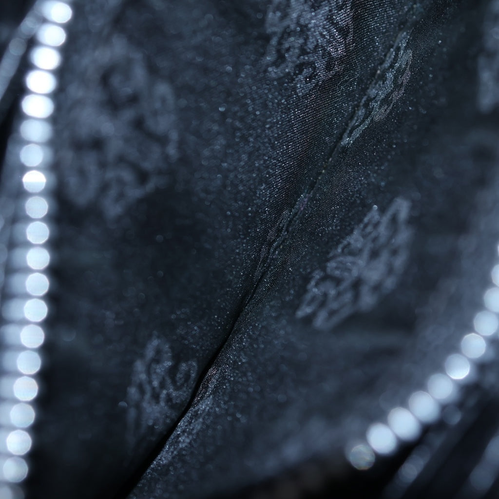CHROME HEARTS(クロムハーツ) REC F ZIP QUILTED マルチセメタリークロスキルティング ウォレット 長財布 レザー ブラック/マルチカラー