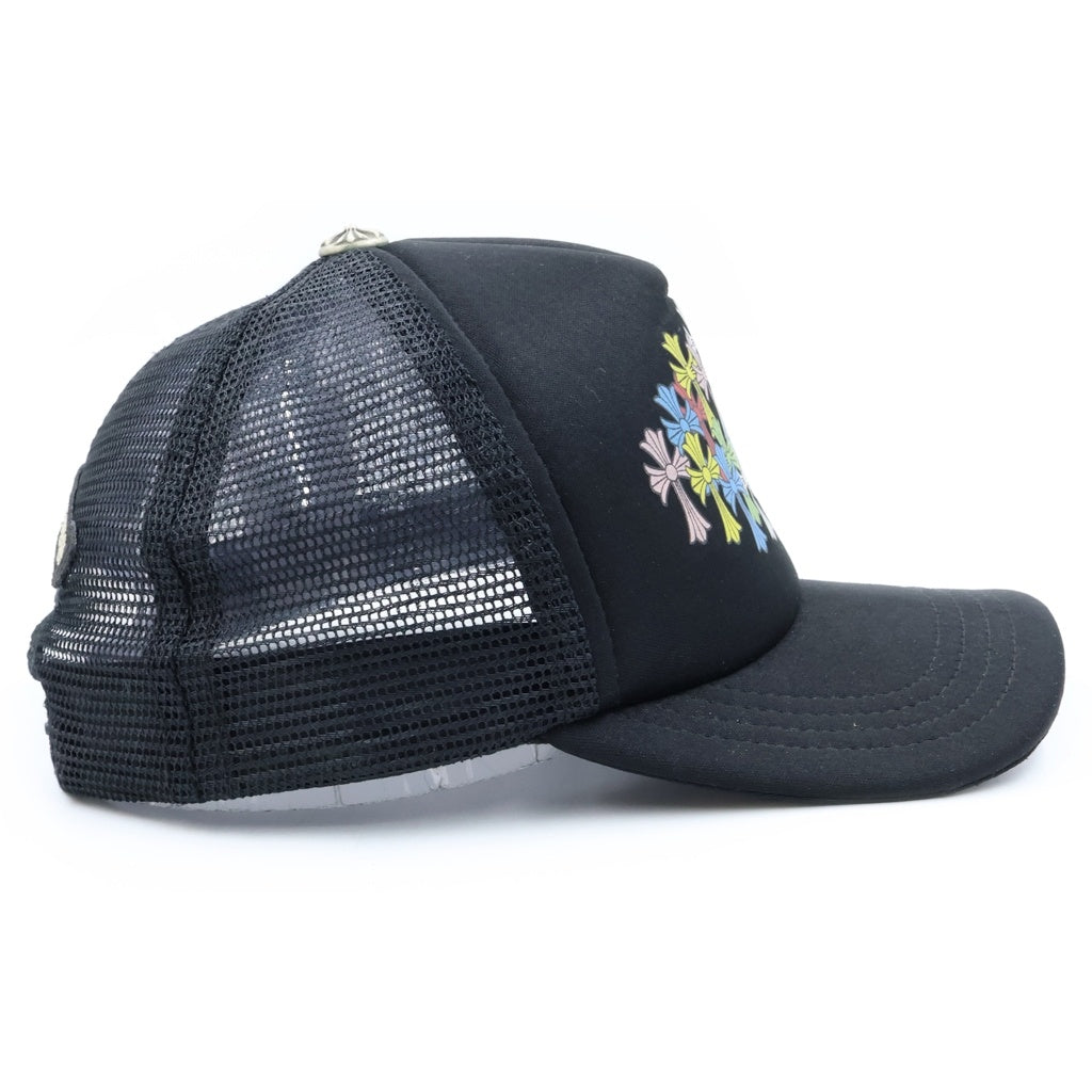 CHROME HEARTS(クロムハーツ) CEMETERY CROSS TRUCKER HAT セメタリークロストラッカー メッシュキャップ ブラック/マルチカラー