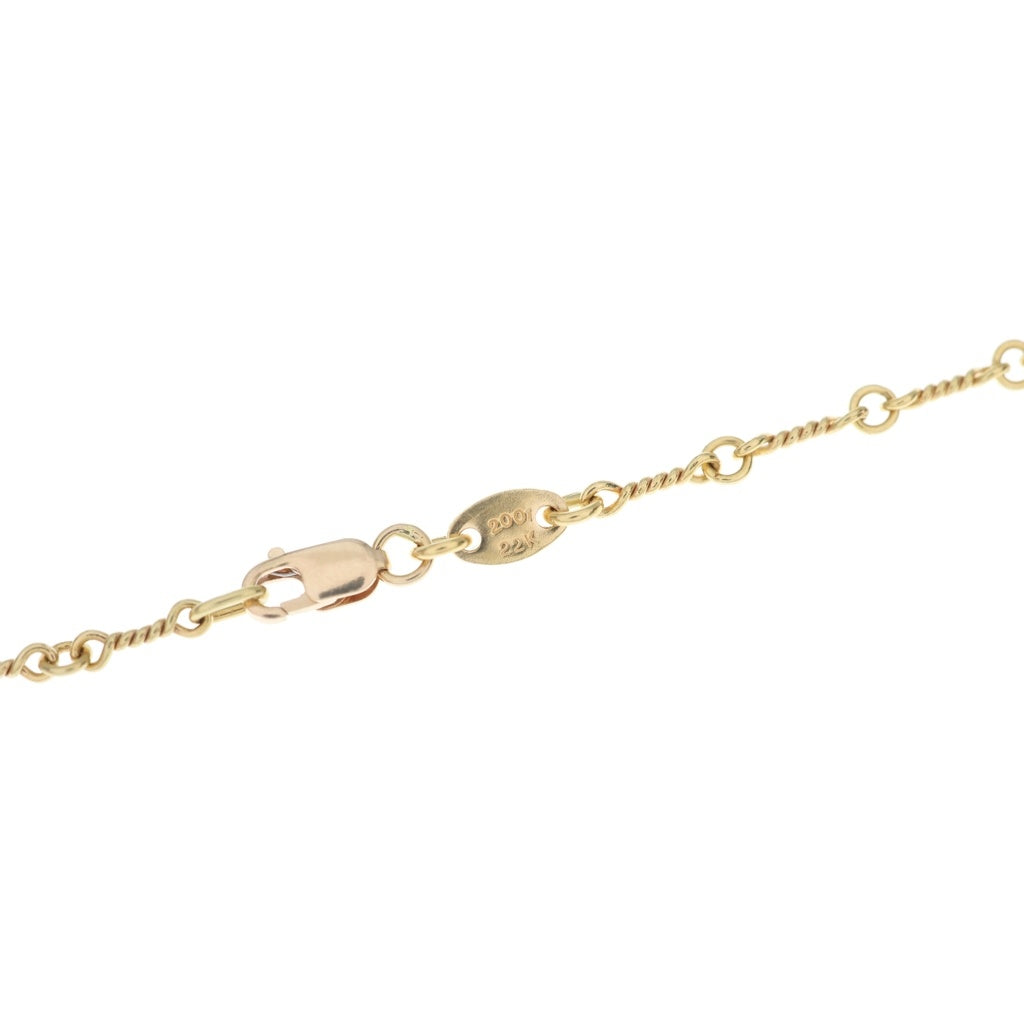 CHROME HEARTS(クロムハーツ) 22K NECKCHAIN T18 ツイストチェーンネックレス 18inch ゴールド BCA014