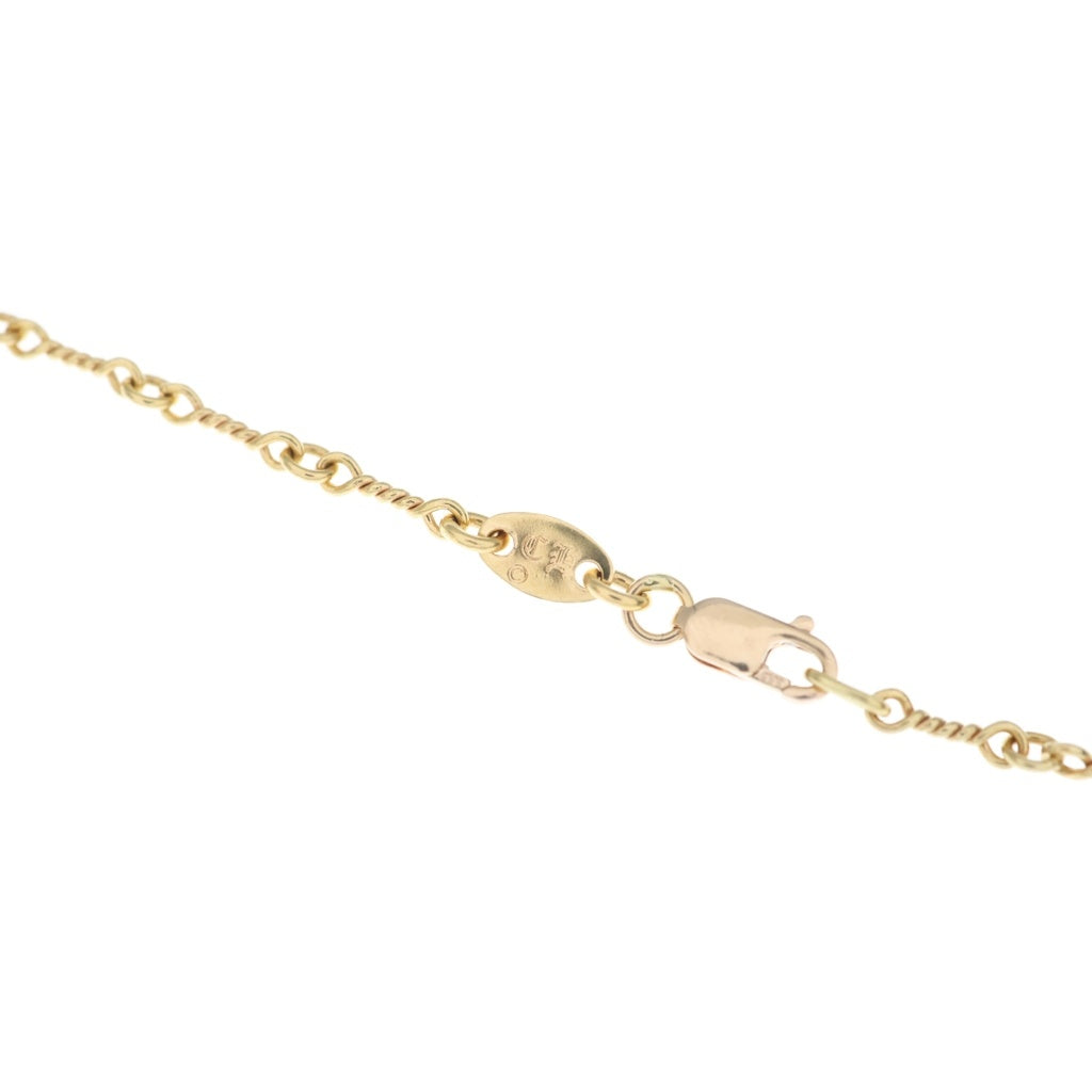 CHROME HEARTS(クロムハーツ) 22K NECKCHAIN T18 ツイストチェーンネックレス 18inch ゴールド BCA014