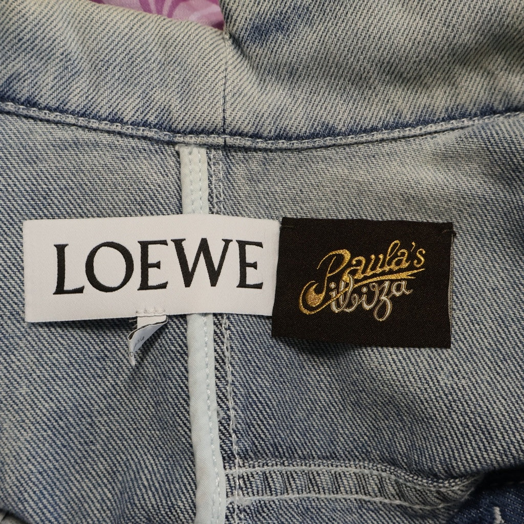 LOEWE(ロエベ) Paula's ibiza パウラズ イビザ ジャケット パッチワーク アウター ライトブルー レディース