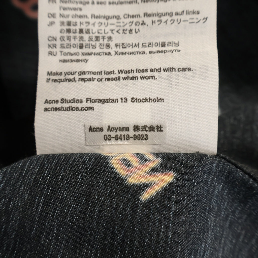 Acne Studios(アクネ ストゥディオズ) Yシャツ 長袖 ネオン柄 レーヨン ブラック #44 レディース