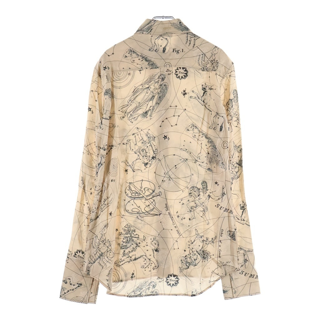Acne Studios(アクネ ストゥディオズ) Astrology-Print Linen Shirt アストロロジープリント 占星術 星座柄 Yシャツ 長袖 レーヨン レディース