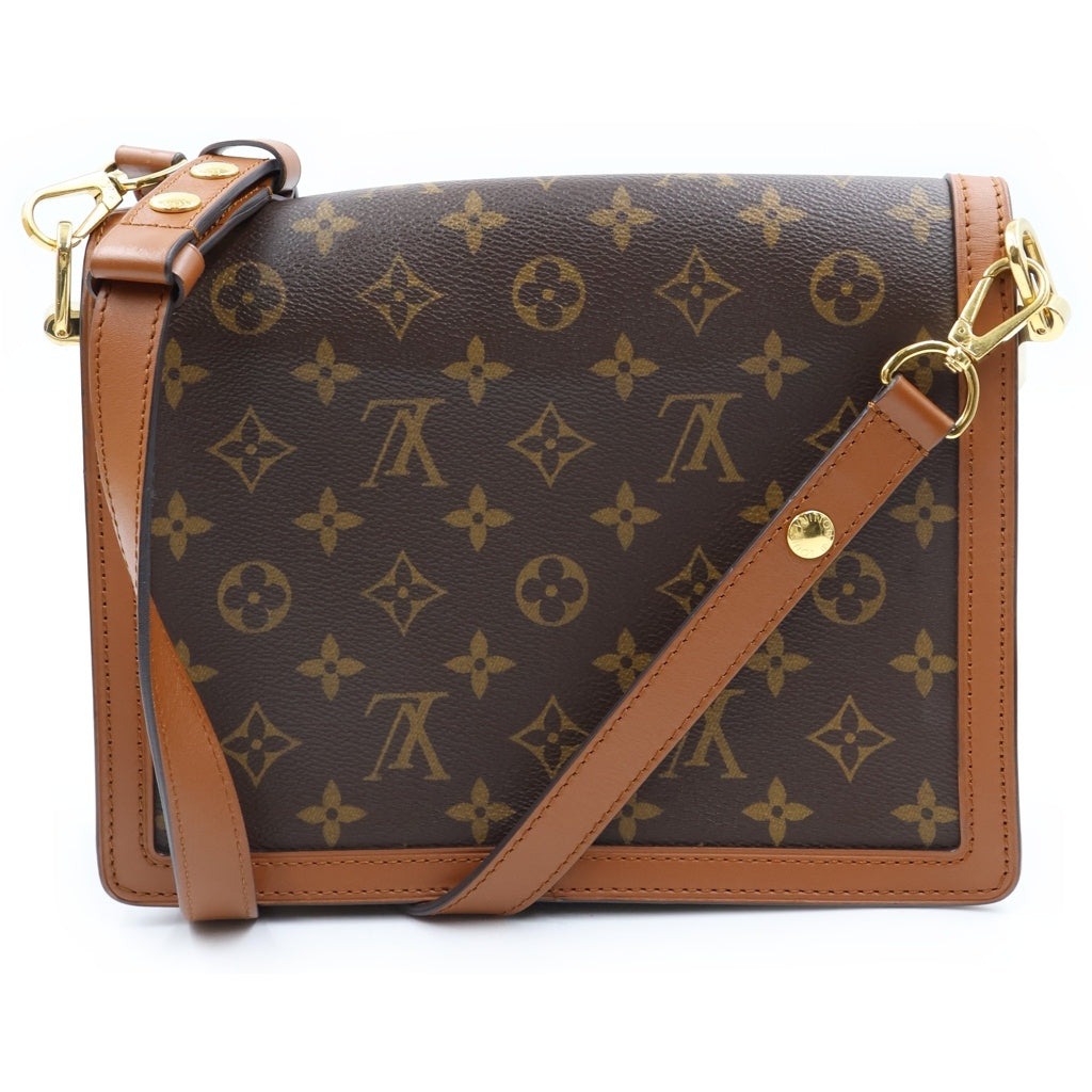 LOUIS VUITTON(ルイヴィトン) モノグラムリバース ドーフィーヌMM PVC レザー ショルダーバッグ ICタイプ ブラウン M45958 レディース